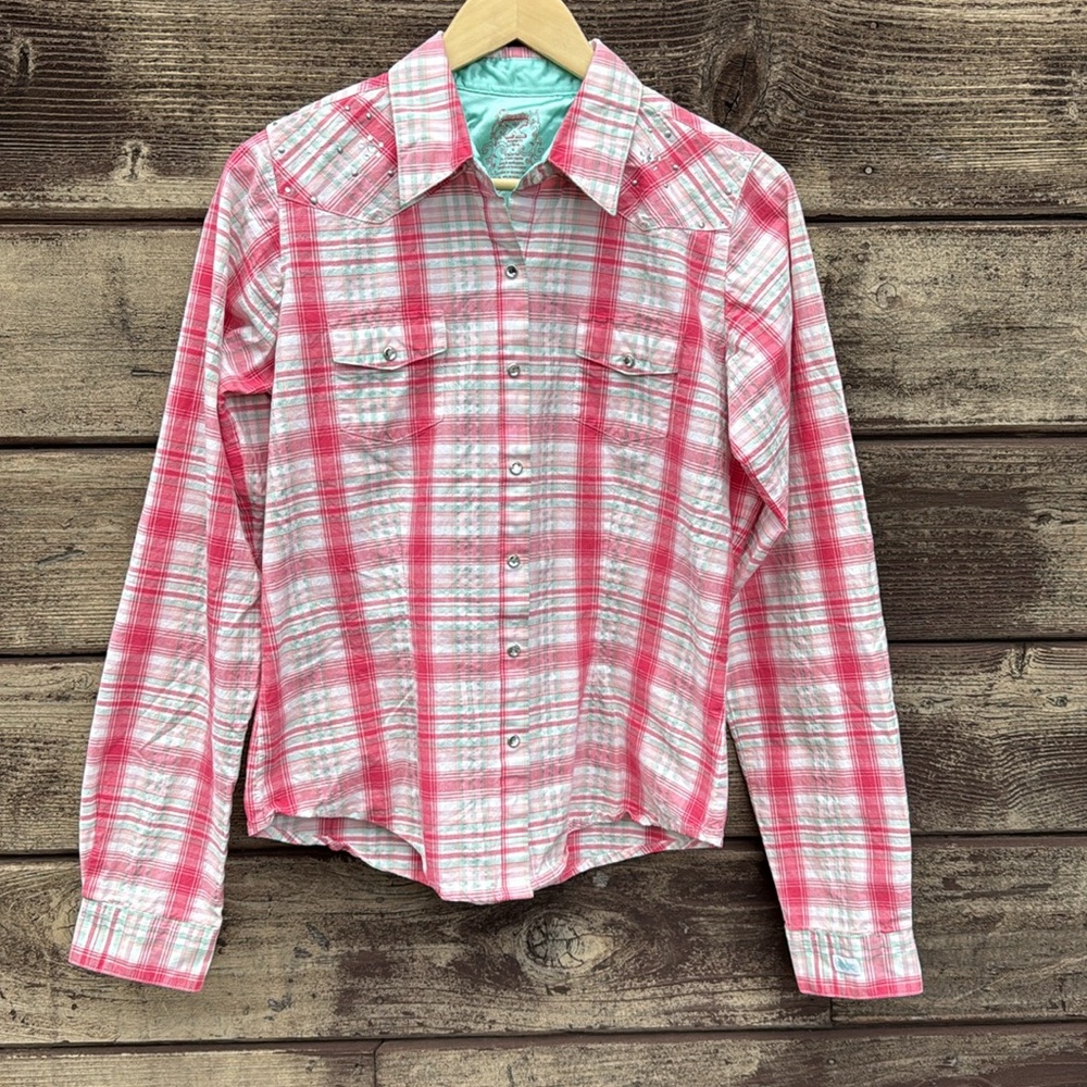 Twenty X plaid shirt with snaps